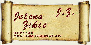 Jelena Žikić vizit kartica